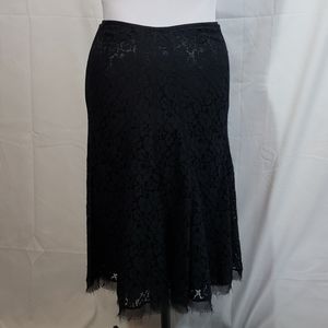 EUC Tahari Black Lace Skirt Size 8